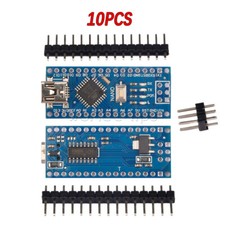 10PCS Nano V3.0 Mini USB ATmega328P-AU DC 5V 16MHz CH340G Driver For Arduino New
