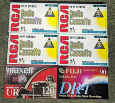 RCA Hi-Fi Stero Audio Cassette 90 Minute Normal Bias Maxell Fuji Bundle set Lot