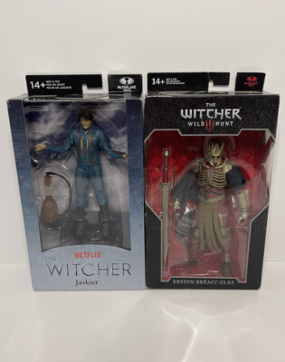(2) The Witcher Action Figures-EREDIN BREACC GLAS  & JASKIER-McFarlane Toys New