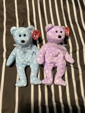 Ty Beanie Babies Bubbly & Toast Bears 2003 10 years tag get both