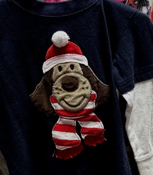 Lote de 2 Camisas Niños Talla 12 meses 3 años Navidad Oso y Cachorro Camisa Lote Buen Estado Foto 2 de 4