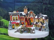 New in Box St Nicholas Square Village Town Center Motion & Lights Christmas