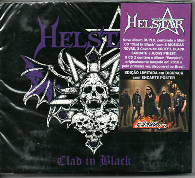 HELSTAR    Clad In Black + Vampiro (NEW*LIM.DCD*BRA IMPORT*SLIPCASE ED.*US METAL