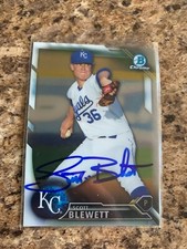 Scott Blewett Signed 2016 Bowman Chrome Kansas City Royals BCP126