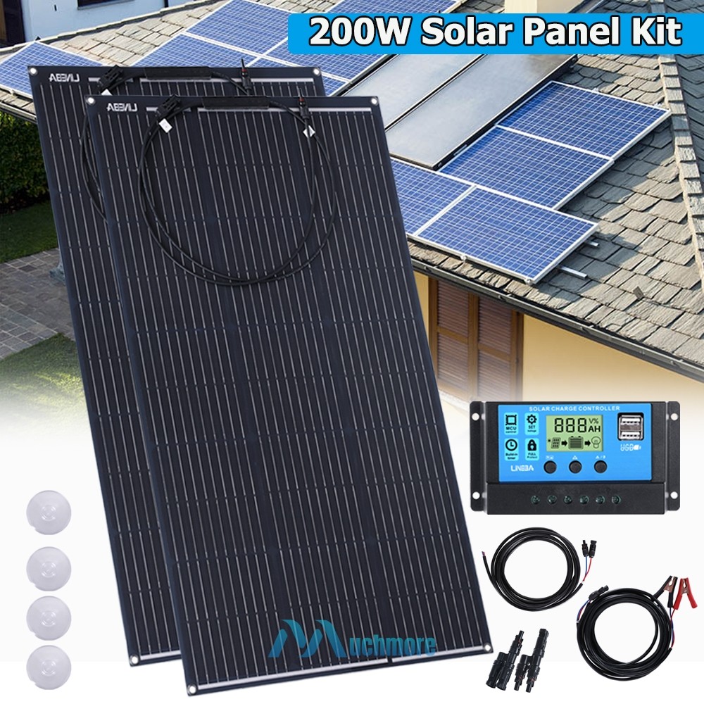 200W 400W Watt Solar Panel Kit 5000W Solar System for Home S