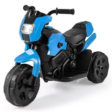 Moto Électrique 6V pour Enfants Moto à 3 Roues avec Phare LED & Pédales Jouet É