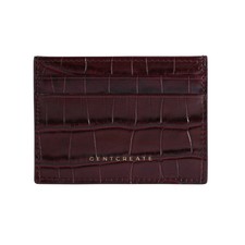 Crocodile Embossed Leather Cardholder
