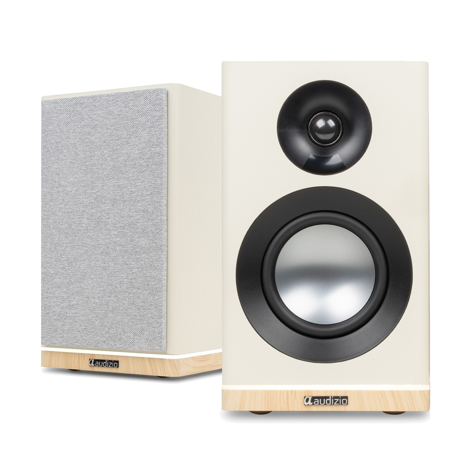 Audizio KS12 Active Bookshelf Speaker Set 80W BT - Creme