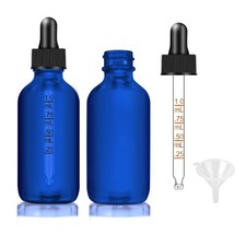Bumobum Dropper Bottle 2 oz, 2 pack Blue Glass Eye 2 Pack,
