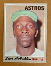 1970 Topps Houston Astros Leon McFadden Baseball Card #672 (NM/MT)