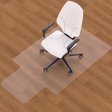 Crystal Clear PVC Chair Mat for Hardwood Floors - Office Desk Floor Protector