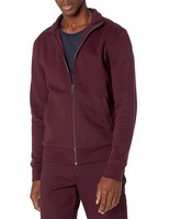 Amazon Essentials Herren Fleece-Jacke Burgunderrot GrößE