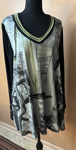 Dolcessa Simply Art Abstract Wearable Art Dress Nice! Large