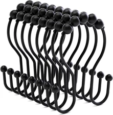 Shower Curtain Hooks Shower Curtain Rings Black Shower Curtain Hooks Rustproof S