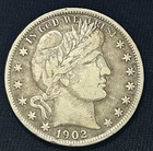 1902 50C Barber Half Dollar VF Details ~ 24845