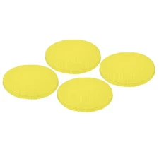 4 Pack Bar Stool Covers Round Chair Seat Cover Cushion Dia 11"-14" Lemon Yellow