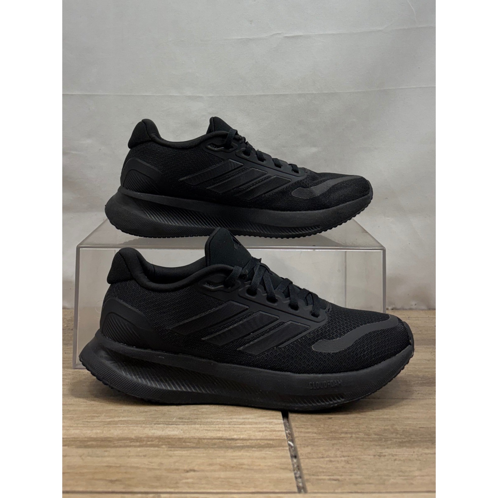 Adidas Cloudfoam Running Shoes All Black Women's Size 8 Athl