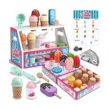 Wooden Ice Cream Toys Kids Toy Food for Toddler Girls 3 , Ice Cream... Fast Ship