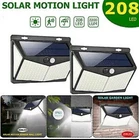 2 Pcs High Quality 208 LED Solar Light Motion Sensor Outdoor Waterproof sidewalk
