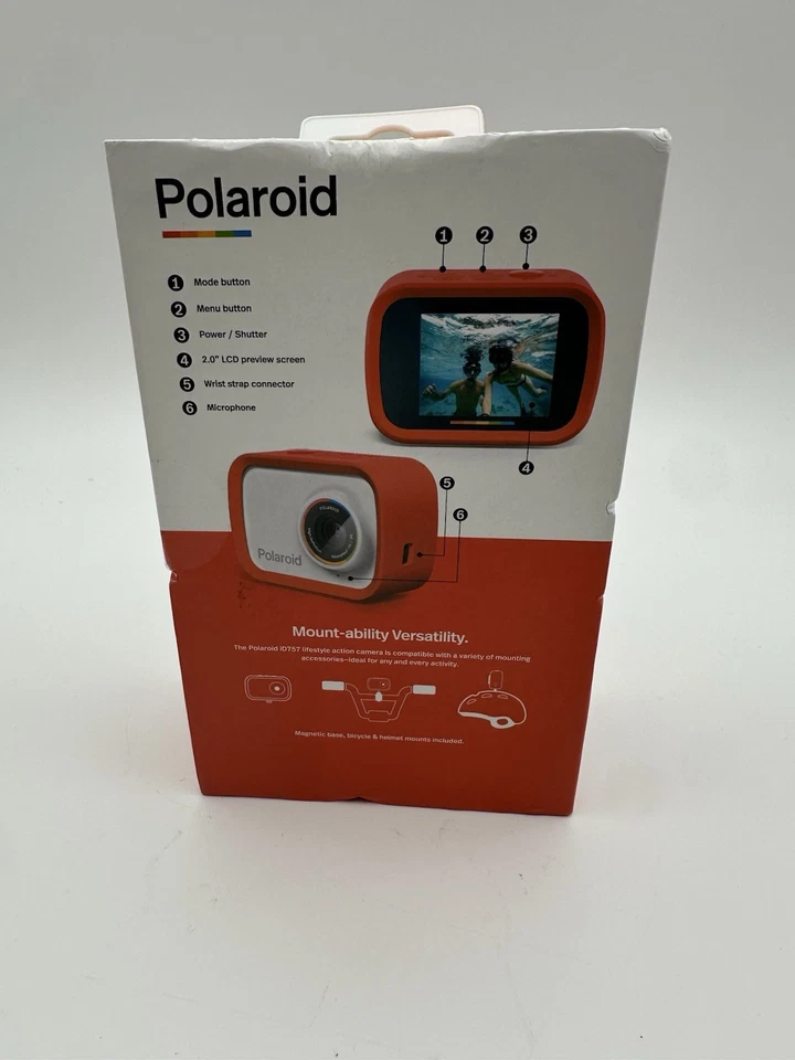 Polaroid iD757 Sport Action Waterproof Camcorder HD Video Camera - Image 4 of 4