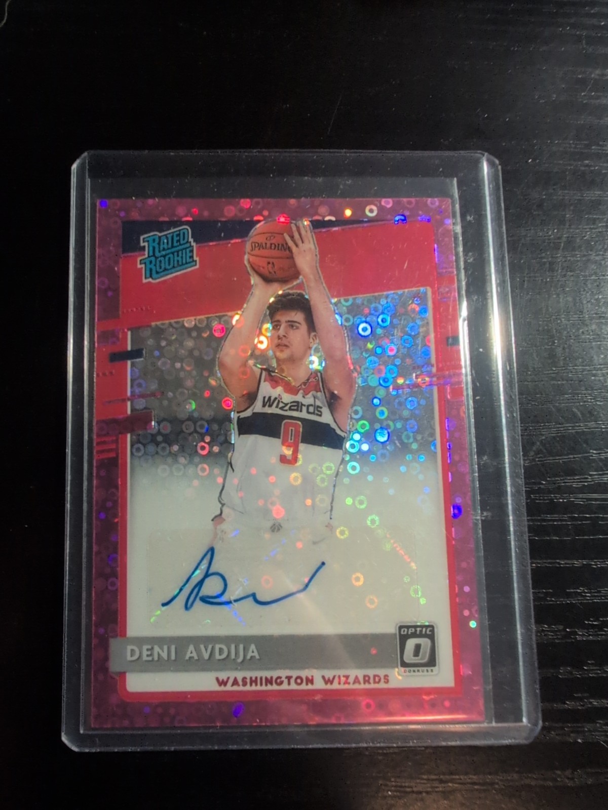 2020 Panini Optic Deni Avdija Pink Disco Auto Autograph /20 Rated Rookie (JB)