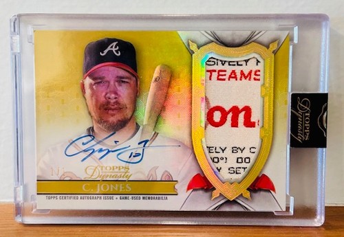 2024 Topps Dynasty Baseball Chipper Jones Auto Game Used Tag Relic 1/1