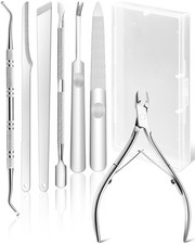 7pc Ingrown Toenail Remover Pedicure Tools Kit Nail Clippers File and Lifters...