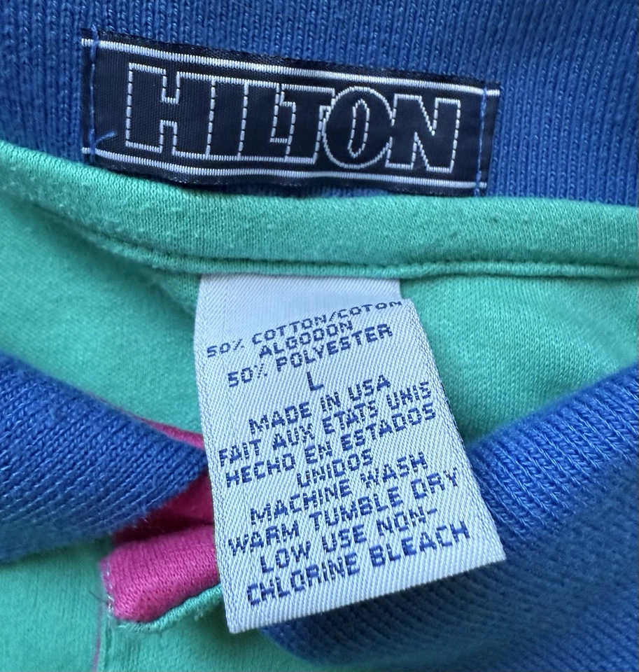 Camisa Polo Hot Rod Años 90 De Colección Talla L Reliquias y Cañas Coche Cruceros Hecha en EE. UU. Marca Hilton Foto 3 de 4