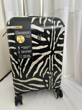 Image of IT Luggage Sheen Zebra Hardshell Suitcase- Cabin Case 55.5 CM 8 WHEEL
