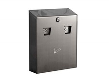 Beaumont Ashbin Wall Mounted Stainless Steel Lockable Outdoor Smoking Area Bin