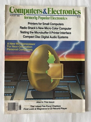 COMPUTERS & ELECTRONICS MAGAZINE-August 1983-Microprocessor-Flat Panel Displays