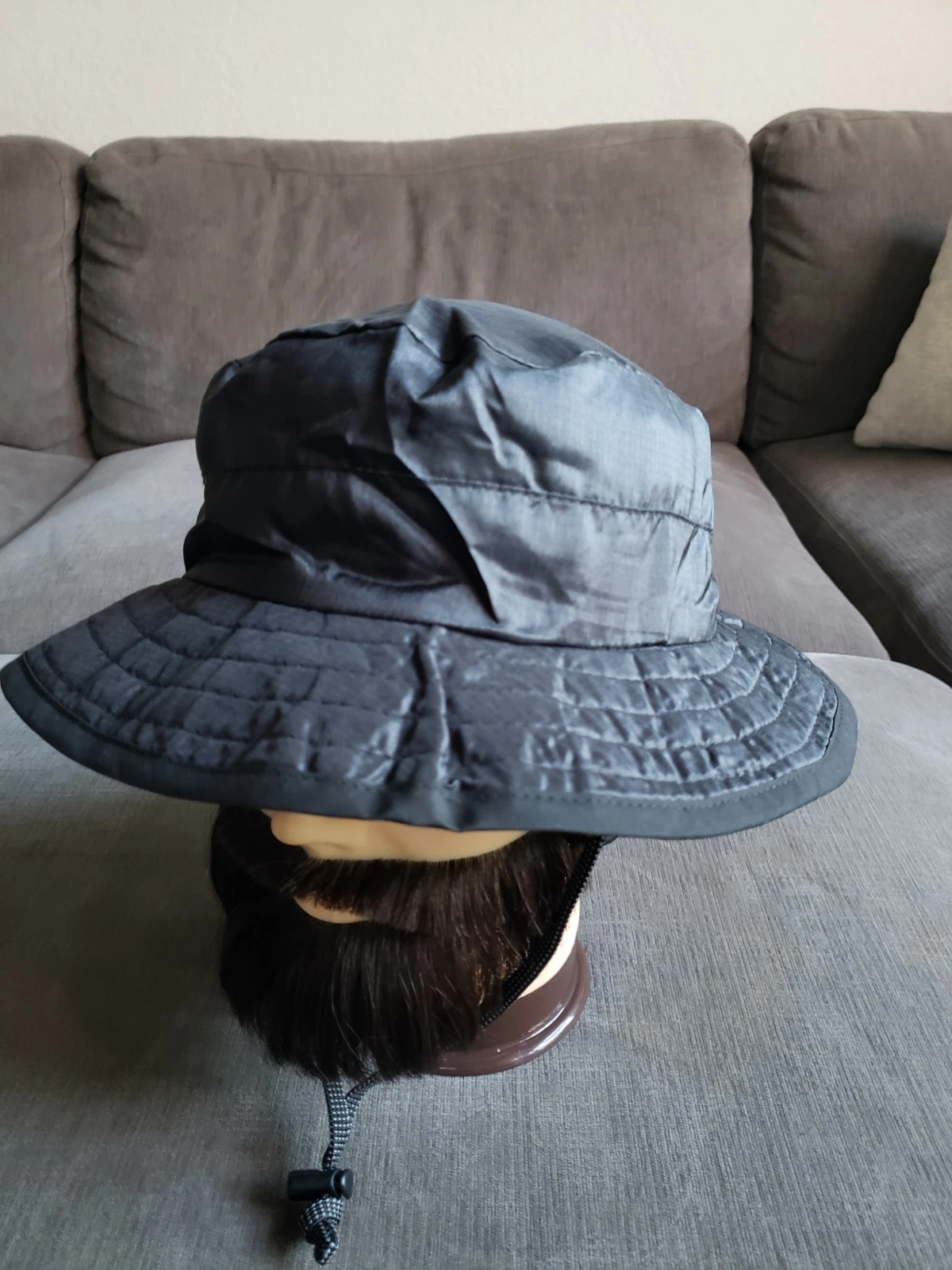 Vintage BULA Black Fleece Lined Snow Bucket Hat WITH EARFLAPS! RARE! GREAT COND!