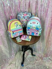 Loungefly My Little Pony Vintage Style Backpack Wallet 4 Piece Set NWT