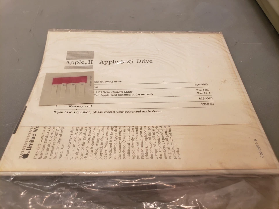 Vintage Apple II 5.25 Drive Owner's Guide Floppy Manual 1986 SEALED - Image 2 of 3