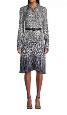Elie Tahari Aisha Leopard-Print Shirtdress - US 12