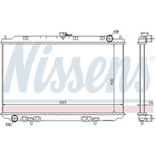 KÜHLER WASSERKÜHLER MOTORKÜHLER FÜR NISSAN 21410BU100 NEU