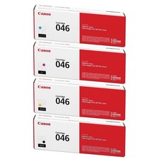 Canon 046 Black, Cyan, Magenta, Yellow Toner Cartridges Set, Pack Of 4