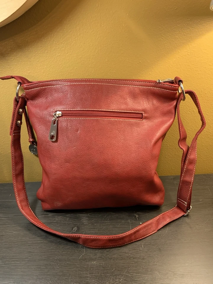 Grace Adele Elegant Handbag Red Graphic Inside Design Print Boho Chic Casual - Image 3 of 4