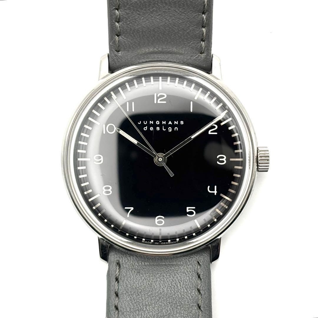 Junghans Max Bill 027/3702 Hand Wind 34mm Silver Black Unisex
