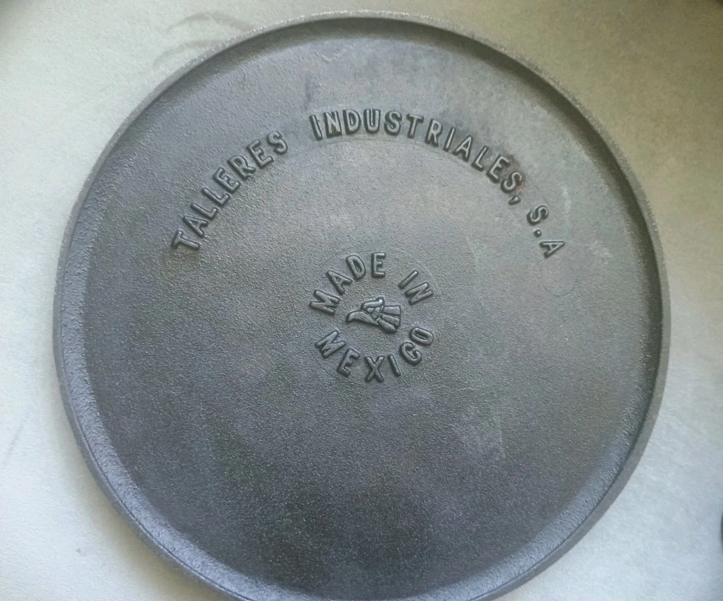 Vintage Talleres Industraliales ,S.A. Cast Iron Skillet Griddle RARE Mexico