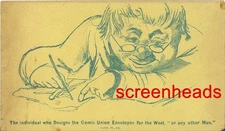 ANTIQUE CIVIL WAR PATRIOTIC COVER "Comic Union Envelope Designer" HARPEL PR CIN.