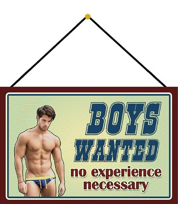 Blechschild 20x30 Boys wanted Männer gesucht sexy Erotik lustiger Spruch mit Kor