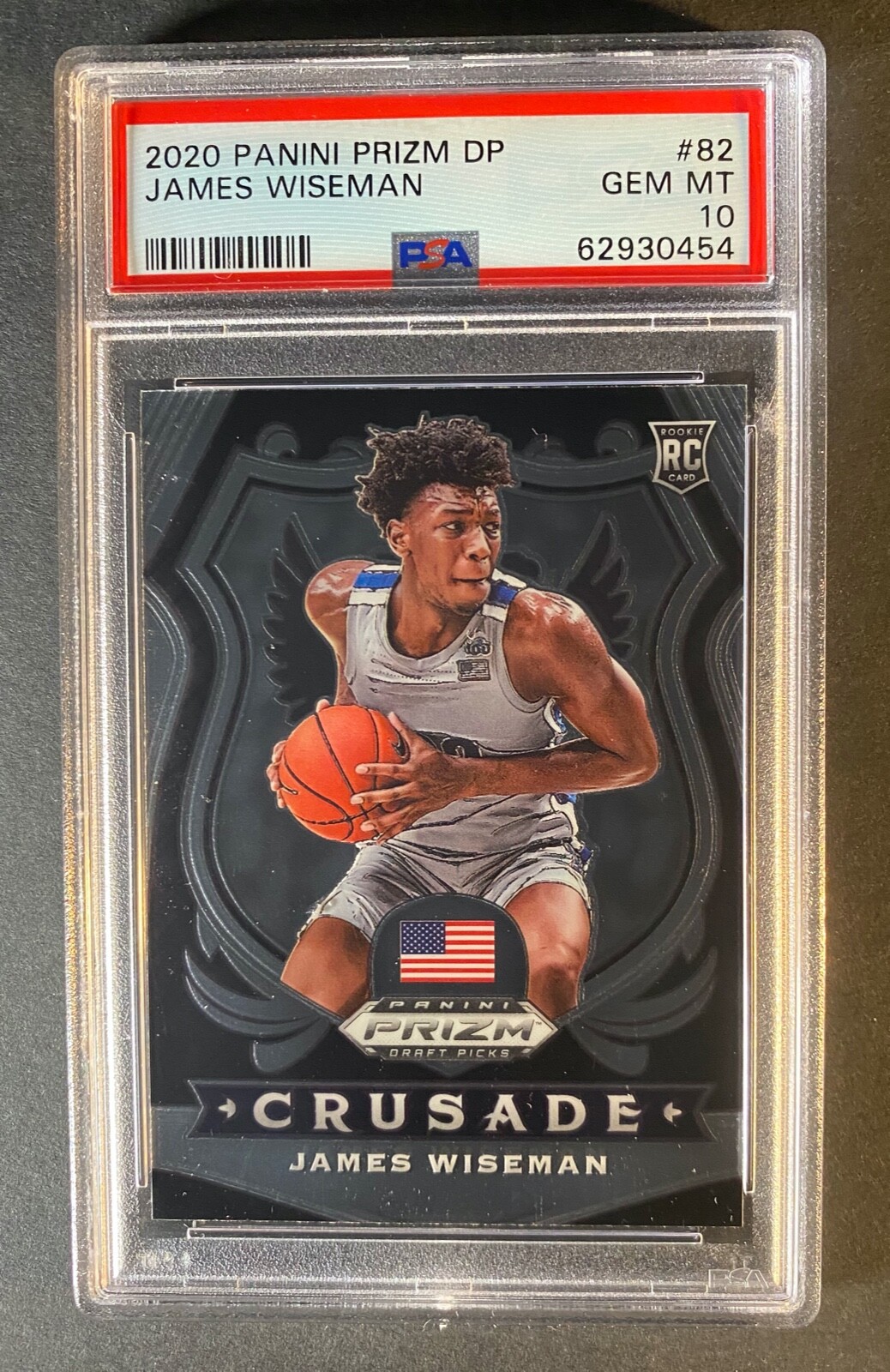 2020 Panini Prizm DP James Wiseman RC Silver Prizm PSA 10 Gem Mint #82 Rookie