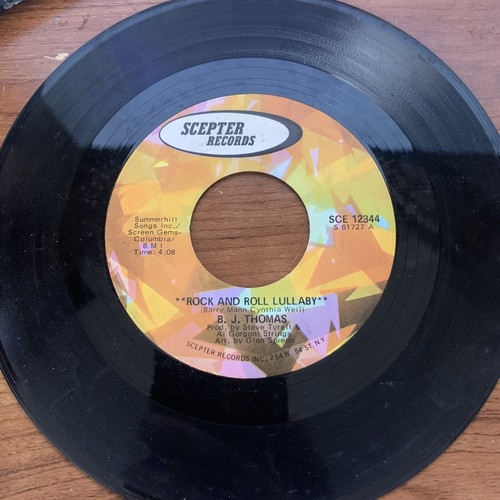 Scepter SCE 12344 - B.J. Thomas - Rock and Roll Lullaby / Are We Losing Touch EX - Picture 2 of 4