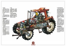 Fiat Fiatagri F-Series F140 Cutaway Ford New Holland Brochure Poster Advert A3