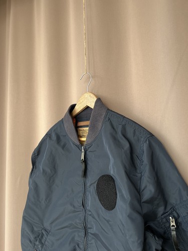 Alpha Industries Mens Full-Zip Bomber Jacket Size M Navy Aviator Windbreaker - 第 4/15 張圖片