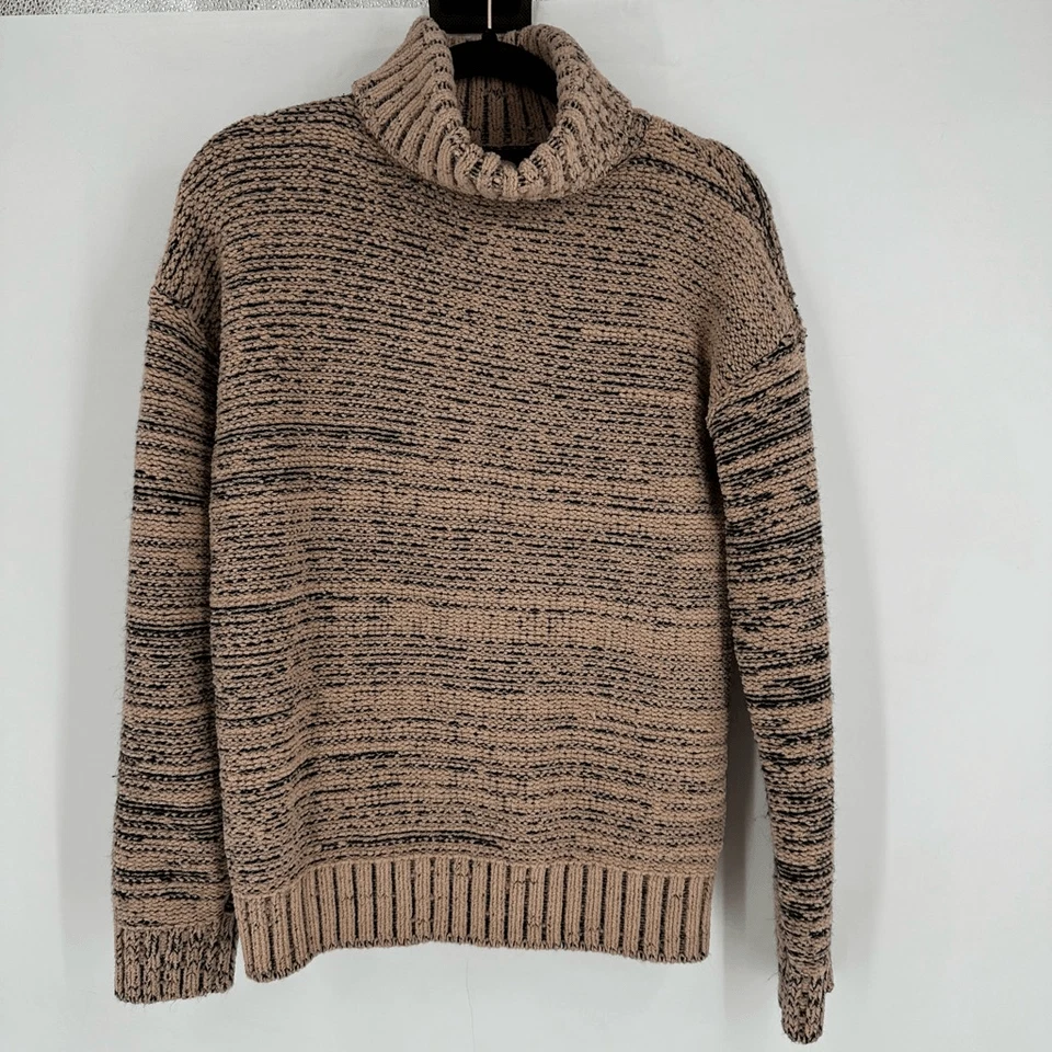 BCBGMaxazria женщин водолазка свитер серо-черный Marled длинным рукавом XS - Изображение 3 из 4