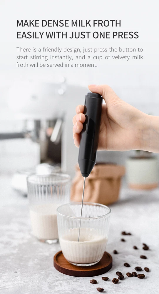 Milk Frother Whisk Electric Egg Beater Hand Coffee Shake Mixer Mini Kitchen Tool