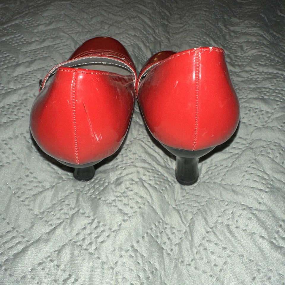Ярко-красный ** отличный костюм туфли ** размер 9,5 - Изображение 4 из 4