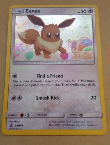 POKEMON PROMO-KARTE - SONNE UND MOND - SM184 EEVEE (HOLO) NM